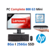 HP Elitedesk 800 G3 Mini Core i5-6500T I 8Go I 256Go SSD I Ecran Lenovo 22″+ Clavier Et souris