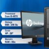 HP EliteDesk 800 G1 SFF Core i5-4570 | 8 Go | 256Gb SSD | Ecran HP 20″ LED + Clavier Souris [Remis à Neuf]