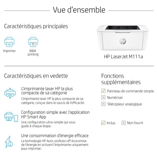 Imprimante Laser Monochrome HP LaserJet M111w WIFI – Image 6