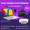 Pack Productivité Premium - Ordinateur ASUS VivoBook + Imprimante HP + Sacoche PORTDESIGN + Souris Gaming Logitech