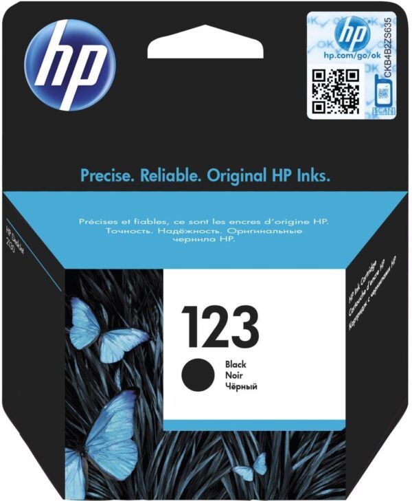 HP 123 Black Original Ink Cartridge HP Officejet 4655 /HP Deskjet 2130/3630/3733