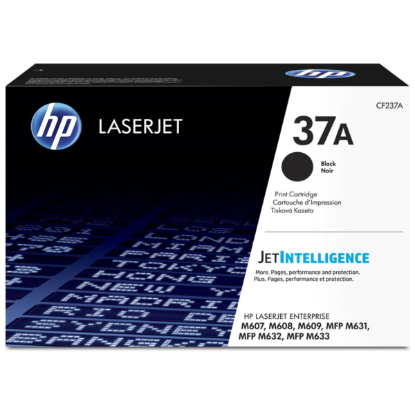 HP 37A Black Original LaserJet Toner Cartridge M607 M608 M609 M631 M632