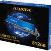 Disque Dur interne SSD ADATA LEGEND 710 M.2 2280 PCIe Gen3 x4 NVMe 512Go, 1To