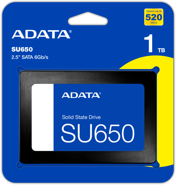 Disque Dur interne SSD ADATA SU650 SATA 2.5" 1 To (ASU650SS-1TT-R)