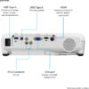 EPSON EB-W06 WXGA, 3700 Lumens,1280x800,16:10,HDMI,WiFi en option USB,lampe 6.000h,10.000h(mode eco) – Image 3
