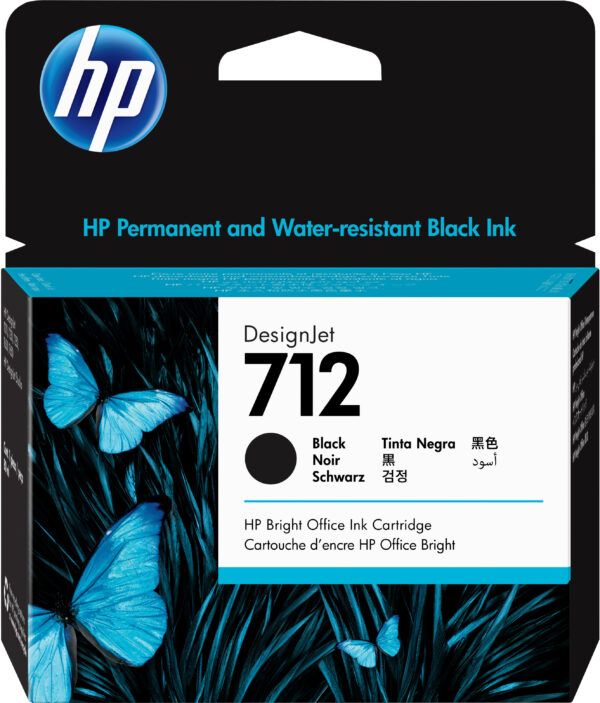 HP 712 80ml Black Ink Cartridge T630/T230
