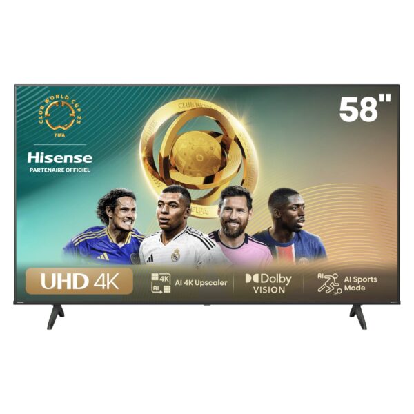 Téléviseur Hisense 58" Smart UHD 4K 58A6N + Récepteur intégré
