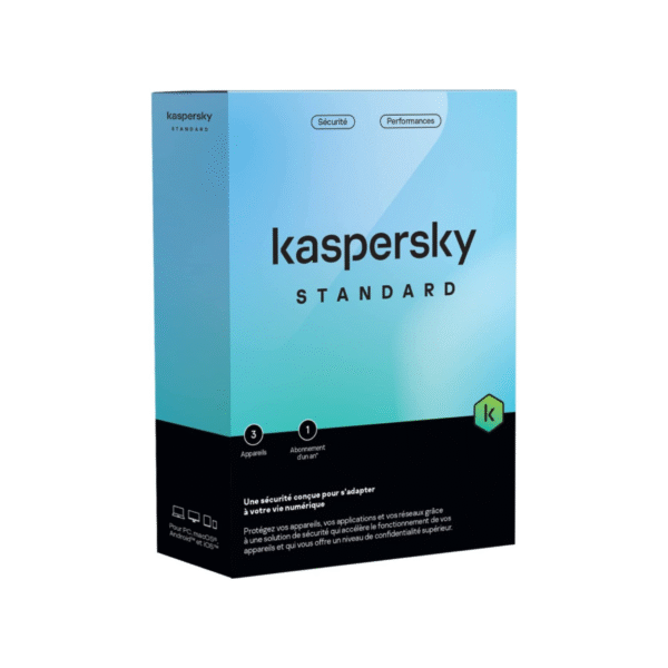 Kaspersky Standard (équivalent à Anti-Virus) - 3 Postes / 1 an