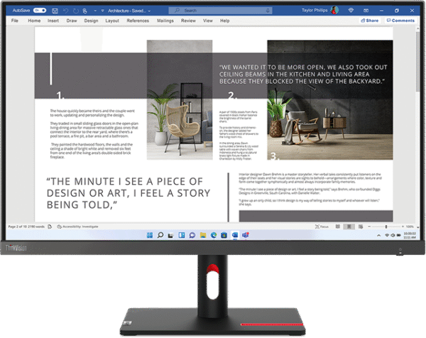 Écran 27" Full HD Lenovo ThinkVision S27i-30